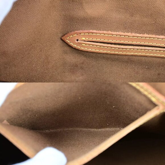 LOUIS VUITTON LV Logo Alma Hand Bag Monogram Leather Brown France - Picture 4 of 16